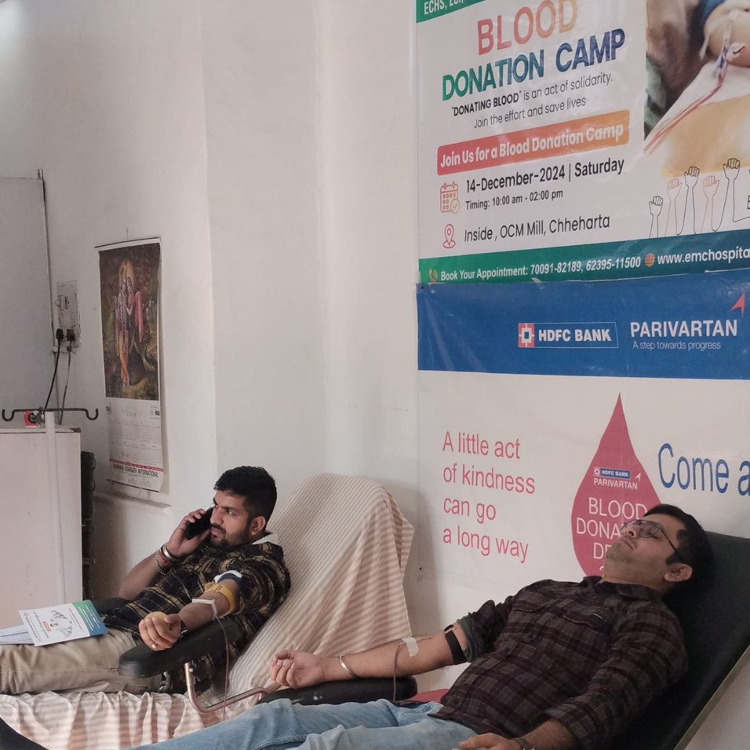 EMC Cradle (a Unit of EMC Group) Organizes Blood Donation Camp at OCM Mills, Amritsar