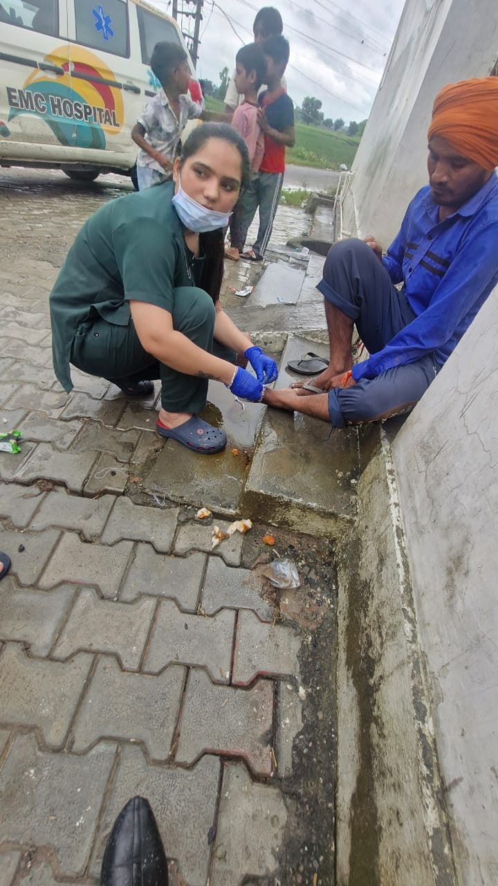 EMC Hospital Batala in Dera Baba Nanak Flood Area